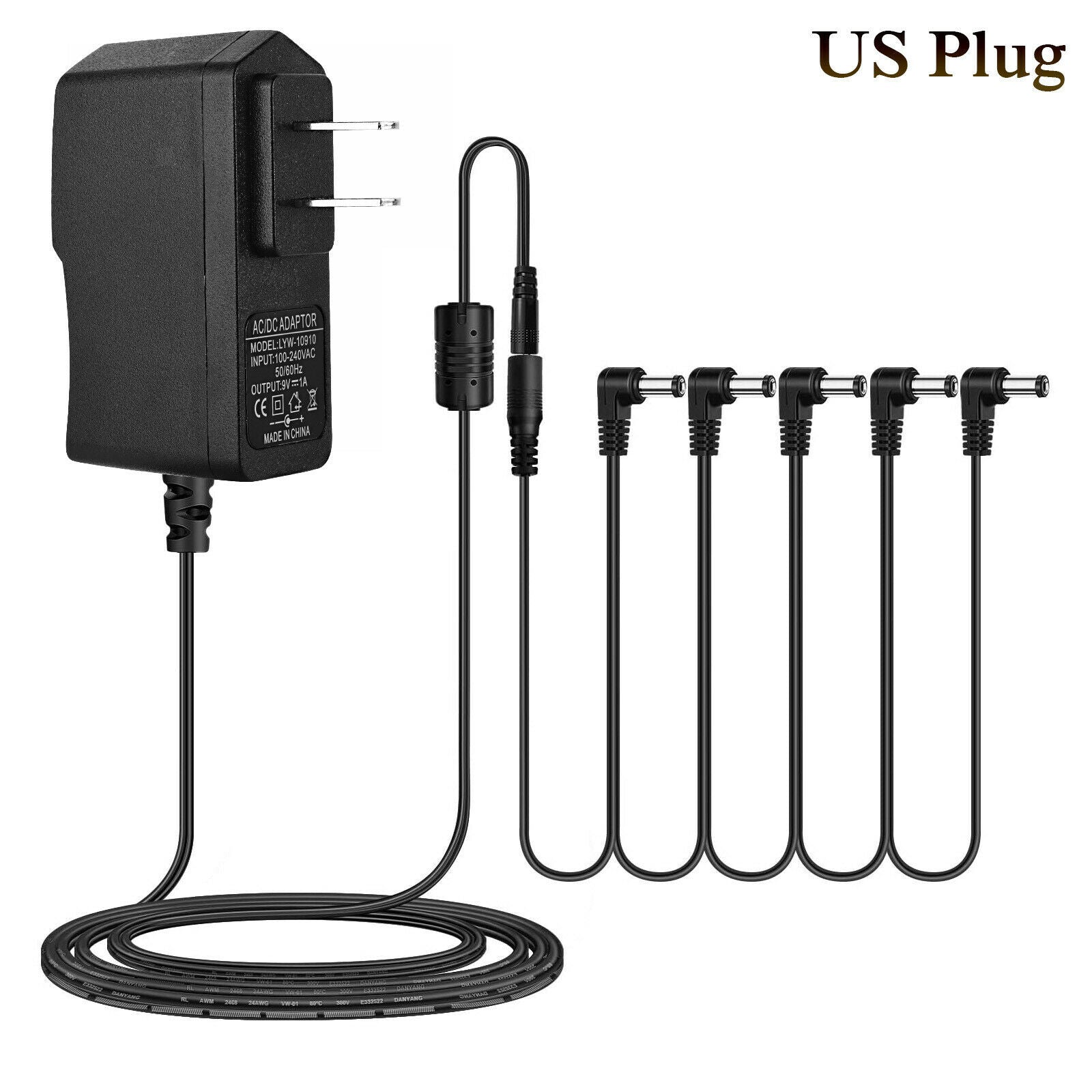 1pc Power Adapter for Guitar Effects Pedal Keyboard Power Supplies 5 Way