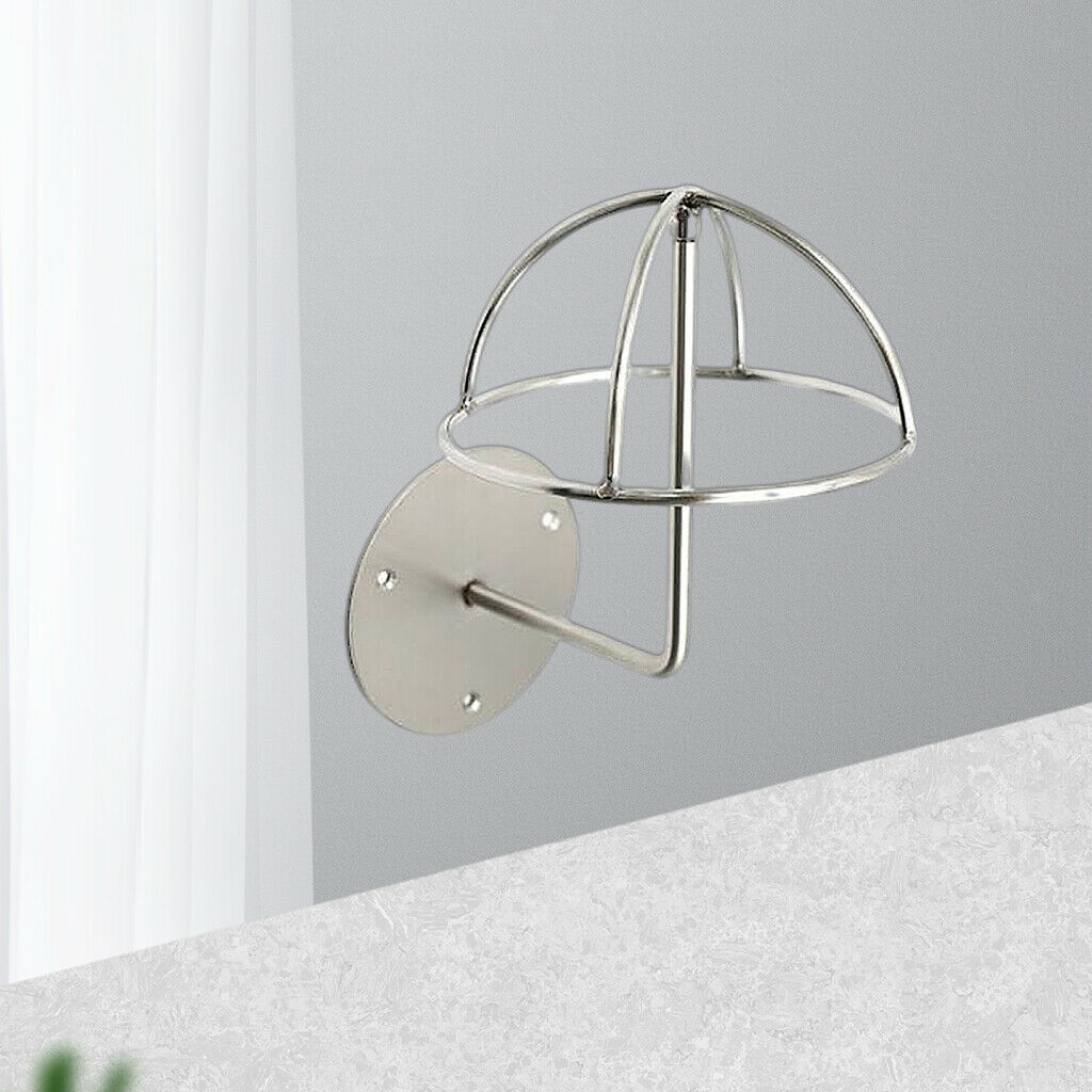 Wall Mounted Wire Stainless Metal Hat Wig Stand Display Rack Dome Shape