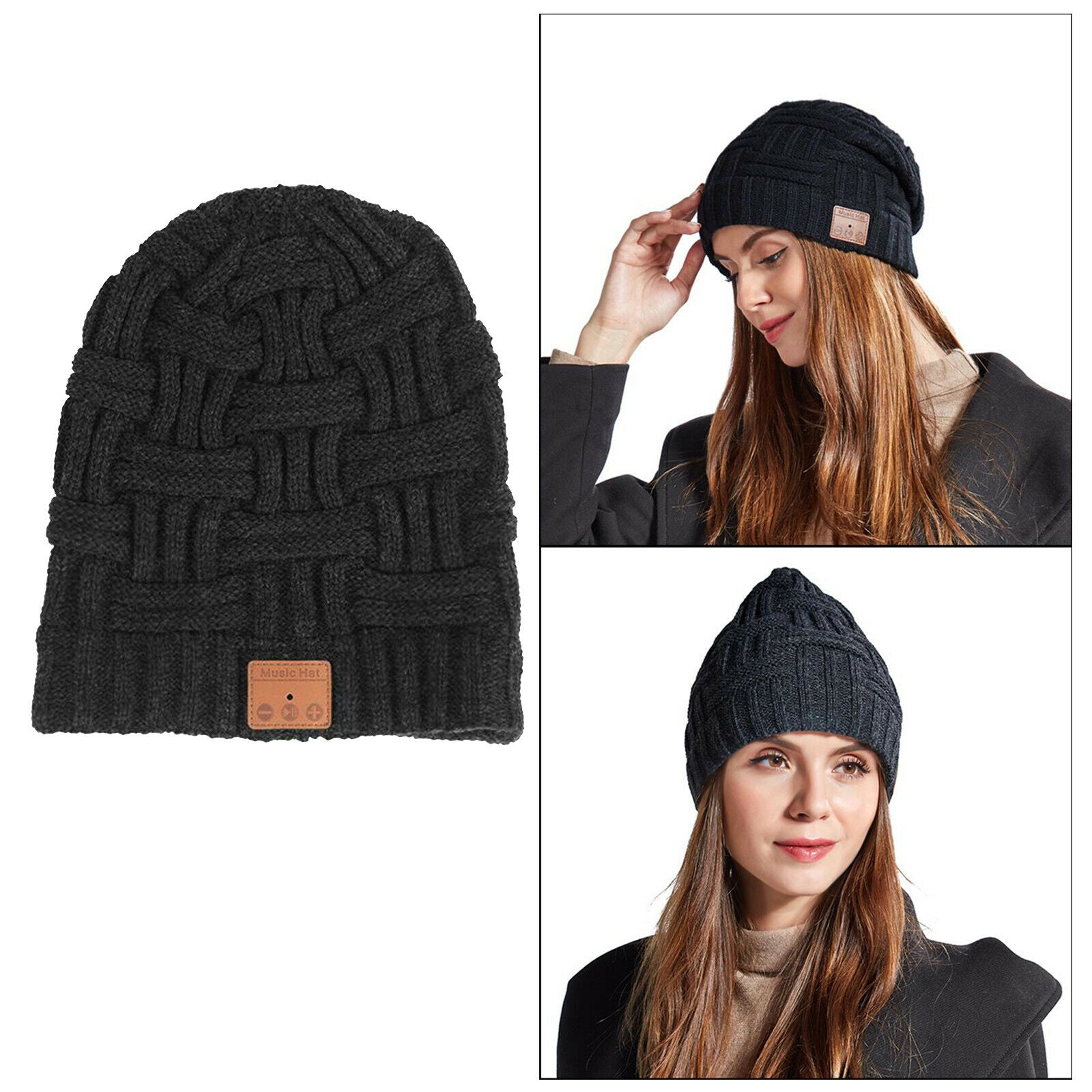 Bluetooth Knitted Beanie Warm Smart Wireless Knitting Hat Cycling Stereo