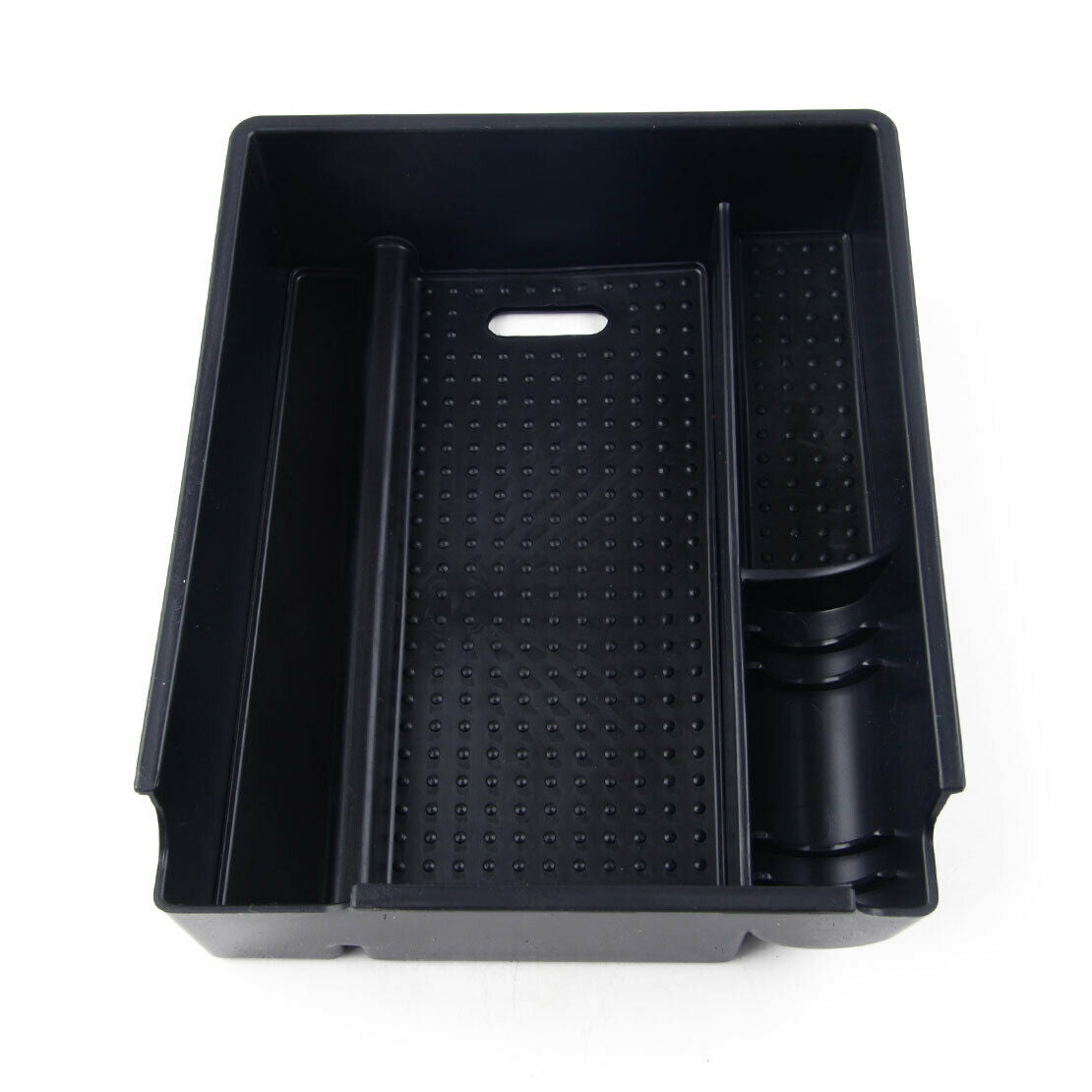 ABS Secondary Armrest Console Storage Box Fit for Hyundai IX35 Tucson Black as
