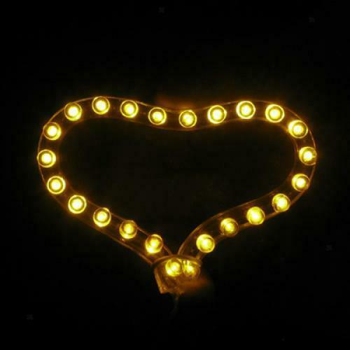 24cm Flexible Car 24-LED Strip Light- Yellow