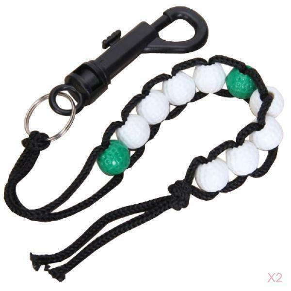 2x Golf Stroke Putt Ball Beads Score Scoring Counter Chain Club New
