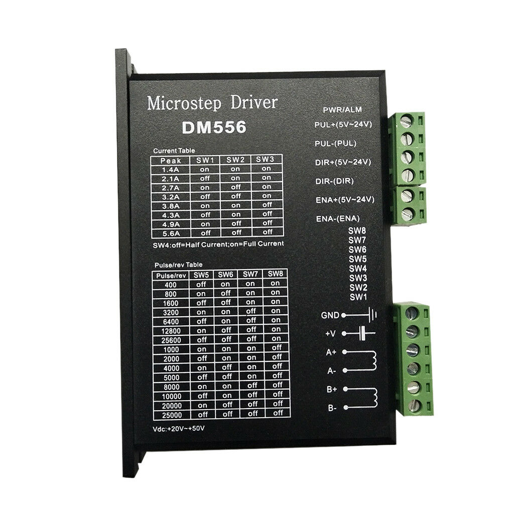 DM556 Digital Stepper Motor Driver, 24-50VDC, 1-5.6A