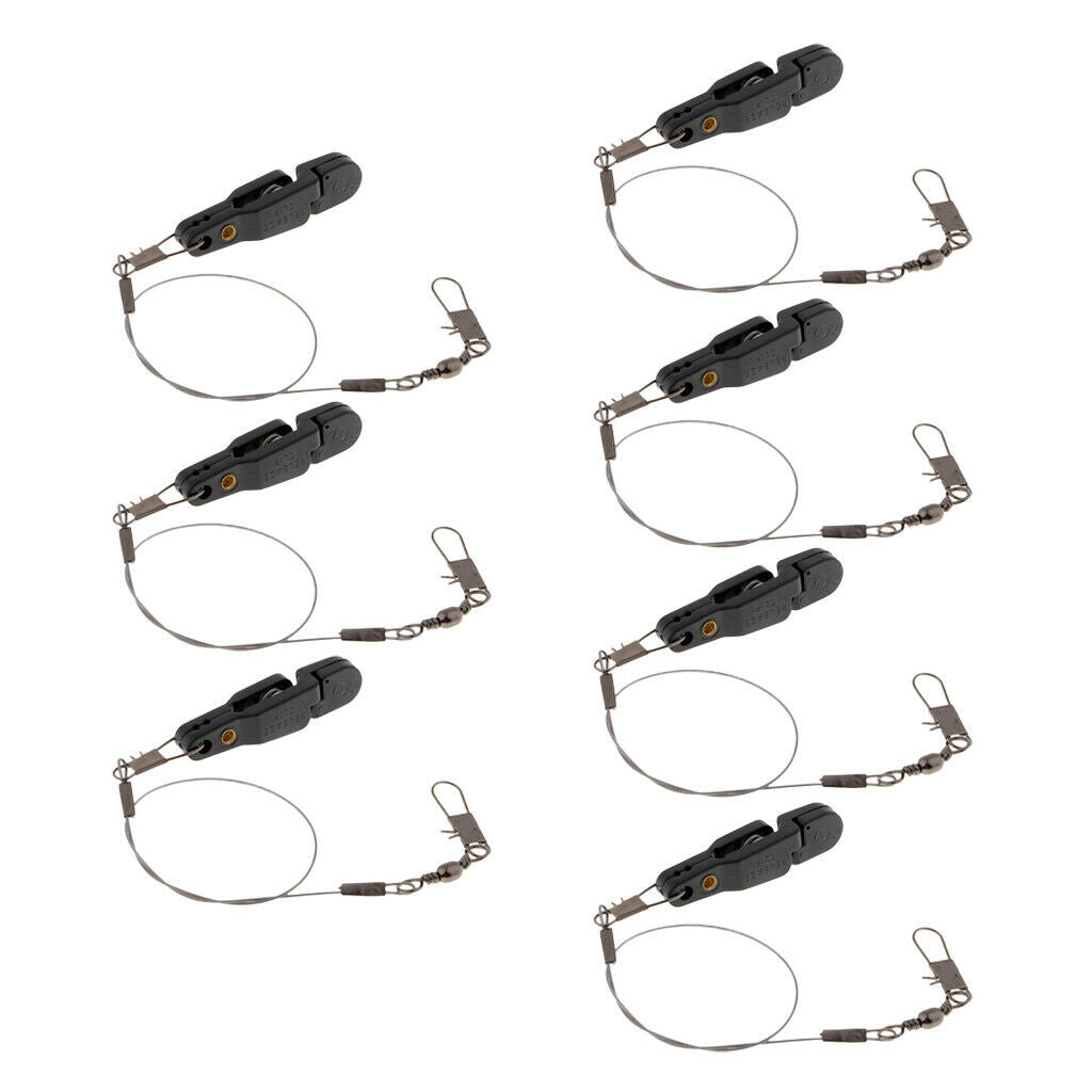 7 Pieces Downrigger Fishing Clip Line Release Leader Snap for Outrigger
