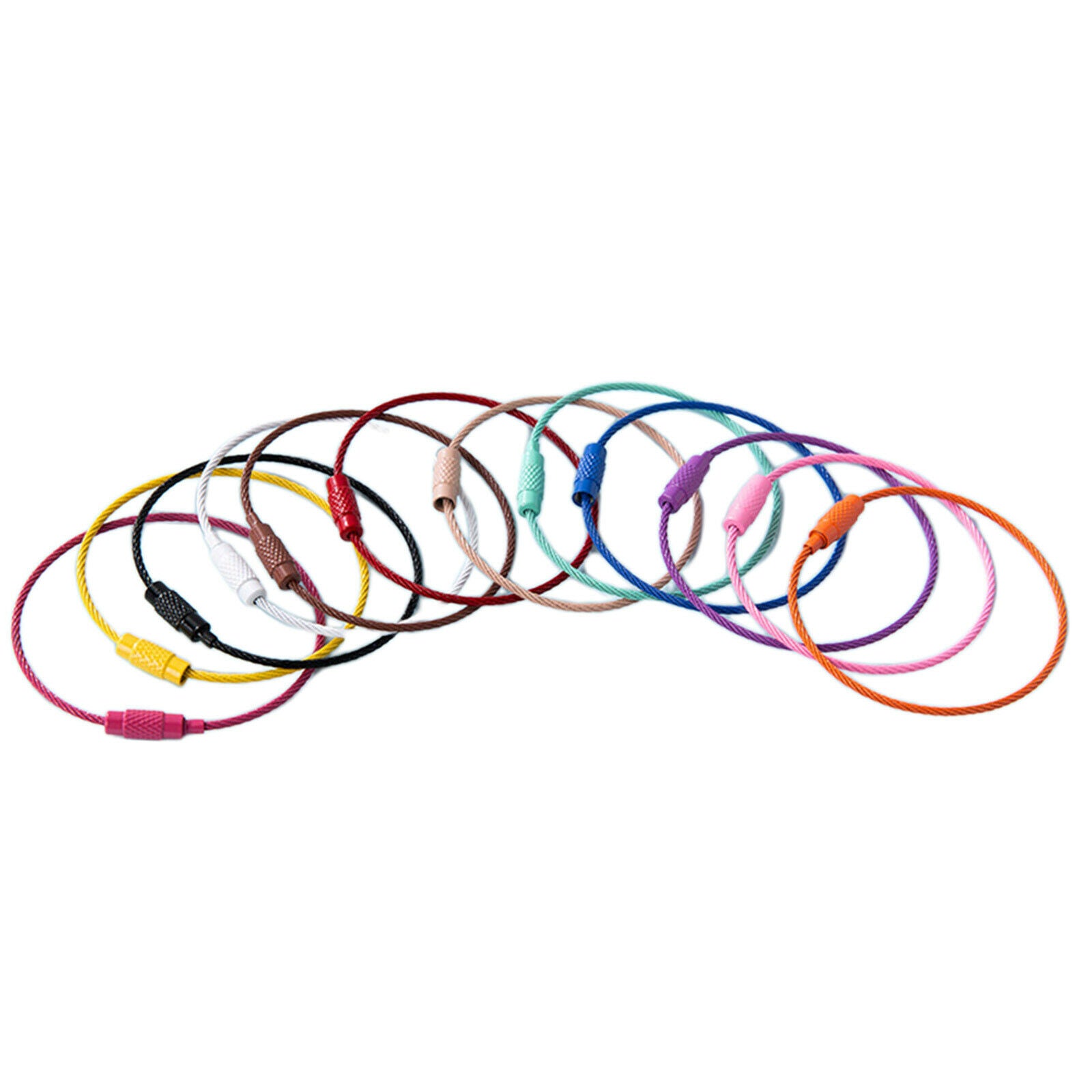 30Pcs Wire Keychain Cable 6in Stainless Steel for Key Fobs ID Tag Key Holder
