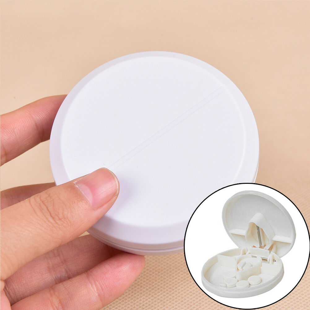 Pill Case Medicine Crusher Grinder Splitter Tablet Divider Cutter Storage.l8