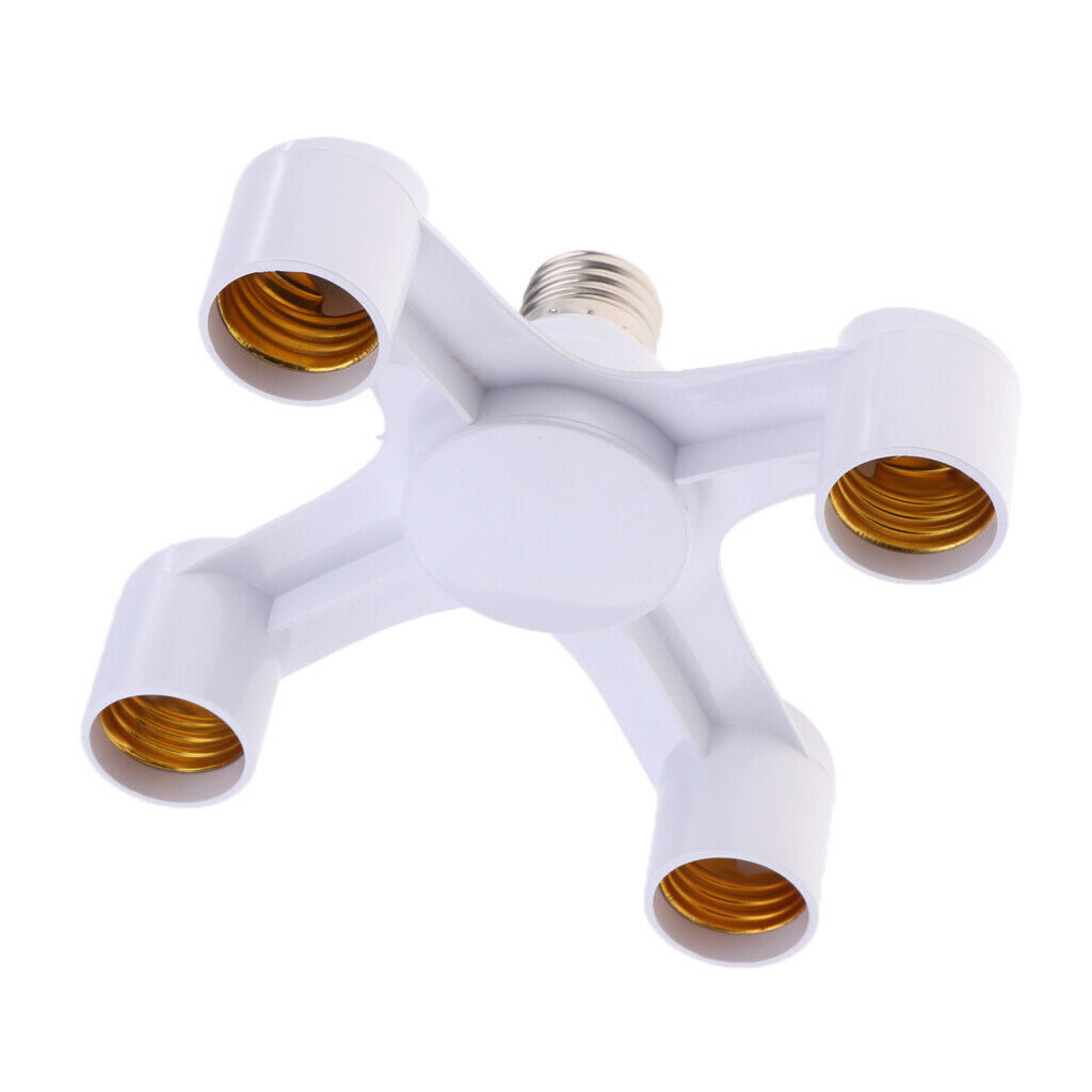 4PCS 4 in 1 Light Socket Adapter Splitter Lamp Holder Converter for E27 Bulb