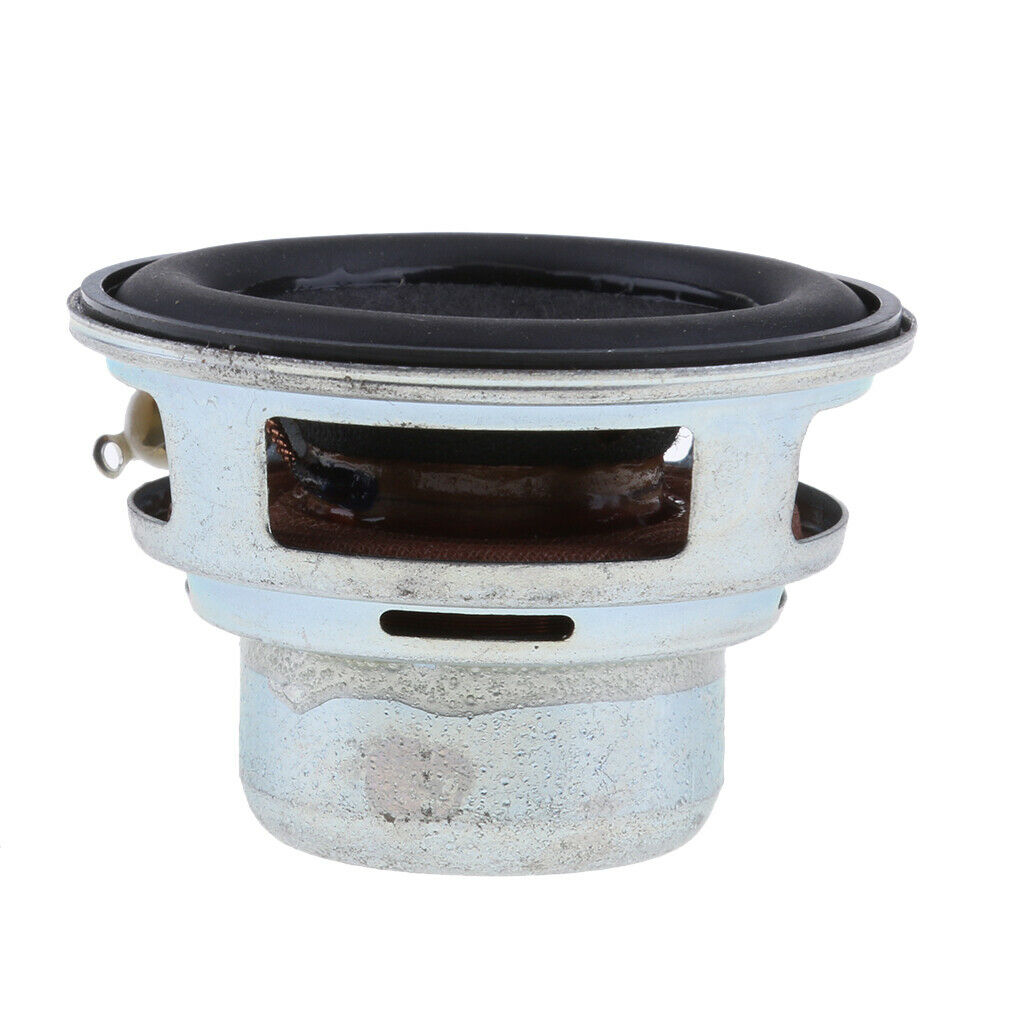 8W Full Range Audio Speaker Round Loudspeaker 18 Coil Rubber Black New