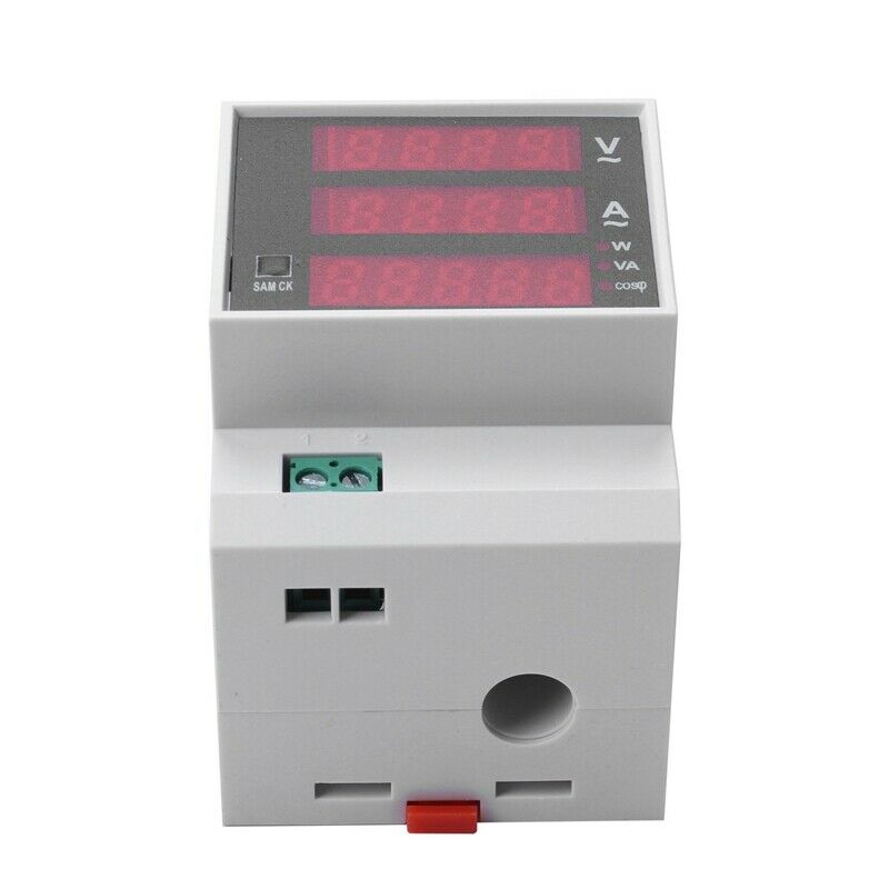 AC80-300V/100A Digital Energy Meter Din Rail LED Active Power Factor Multi-FunD3