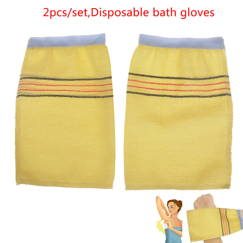 2Pcs/Set Disposable Scrub Mitt Magic Peeling Glove Exfoliating Tan RemovaJCDD