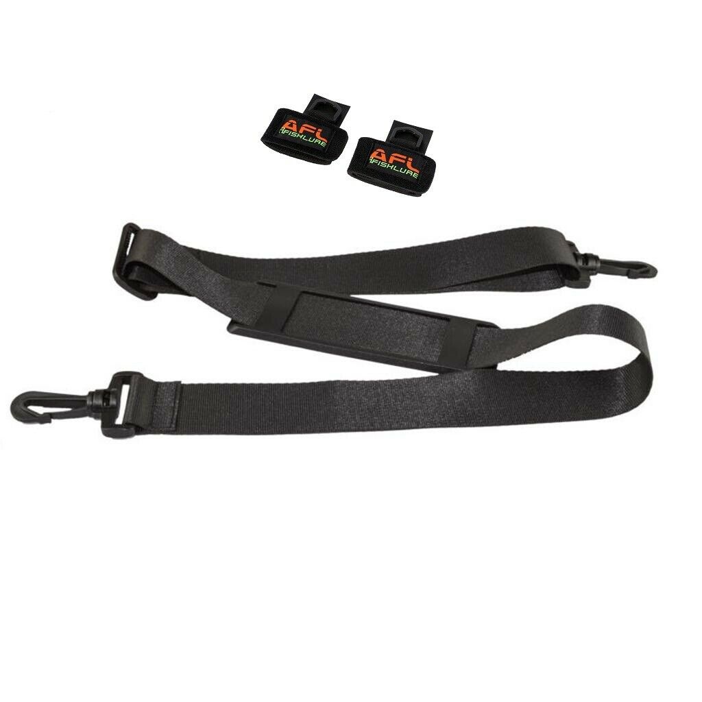 2 Pieces Fishing Rod Strap with  Fishing Rod Carrier Bands Black