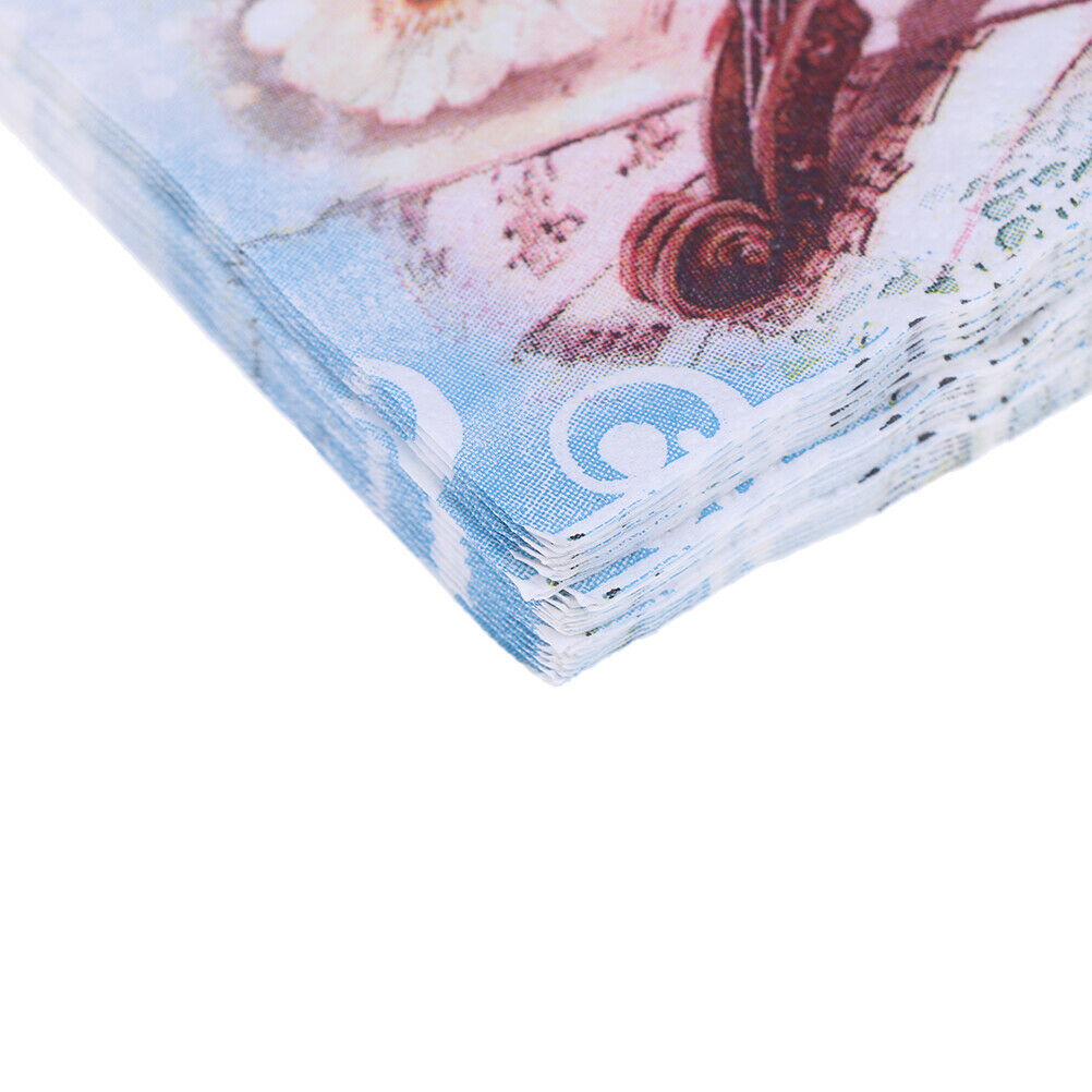Print Flowers and Music Table Paper Napkins for Party Birthday Wedding Fe.l8