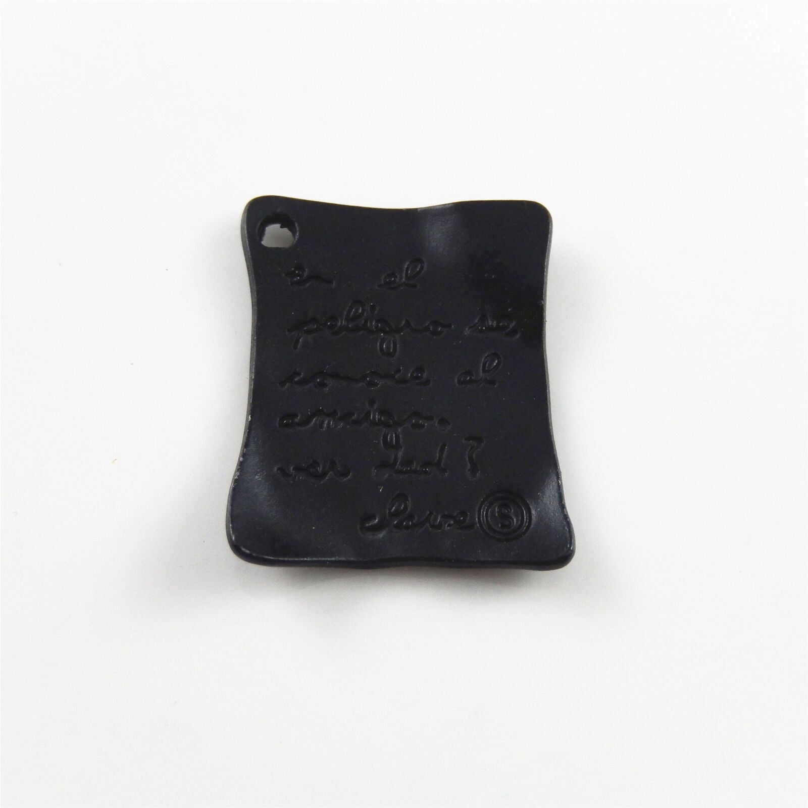 8 pcs Matte Black Book Page Alloy Charm Pendant Jewelry Making Crafts 25*20*2mm