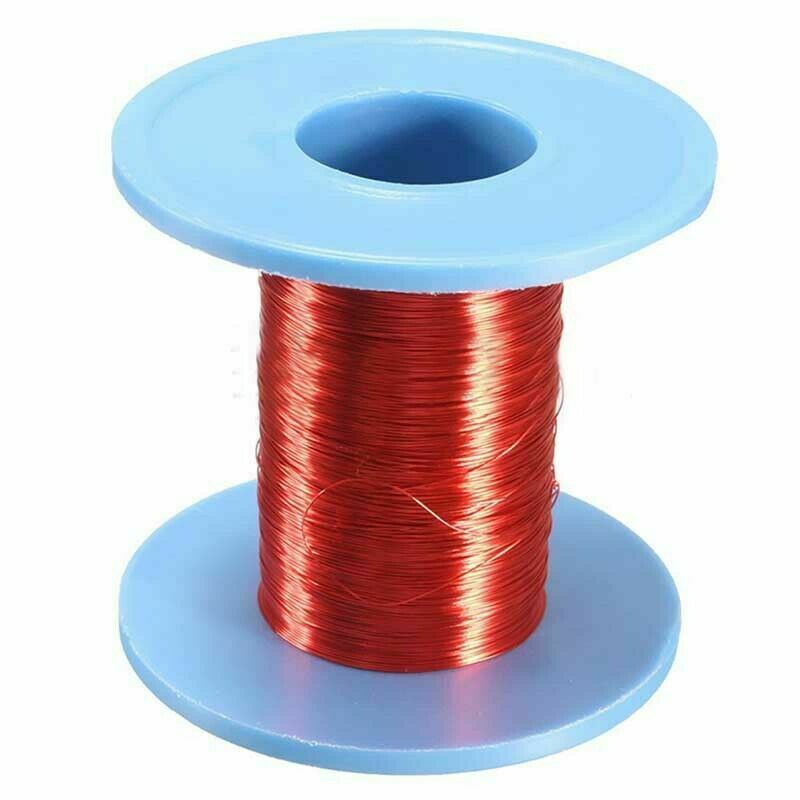 Red Magnet Wire 0.2mm Enameled Copper Wire Round Magnetic Coil Winding 100m