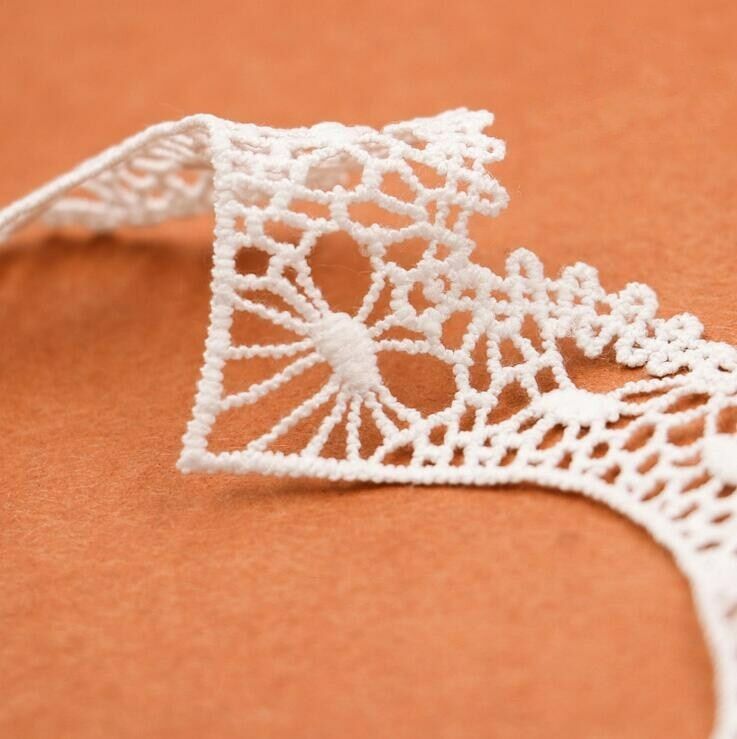 5pcs Heart-shape Milk silk Embroidered Lace applique Clothing Accessories