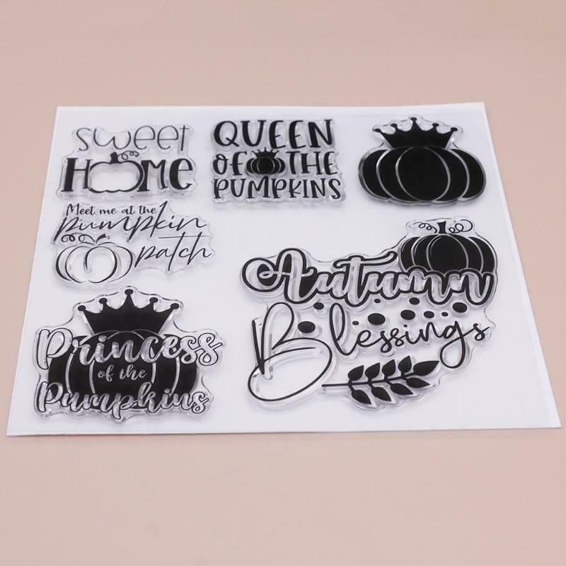 Autumn Pumpkin Silicone Clear Seal Stamp DIY Scrapbooking Embossing Photo Album