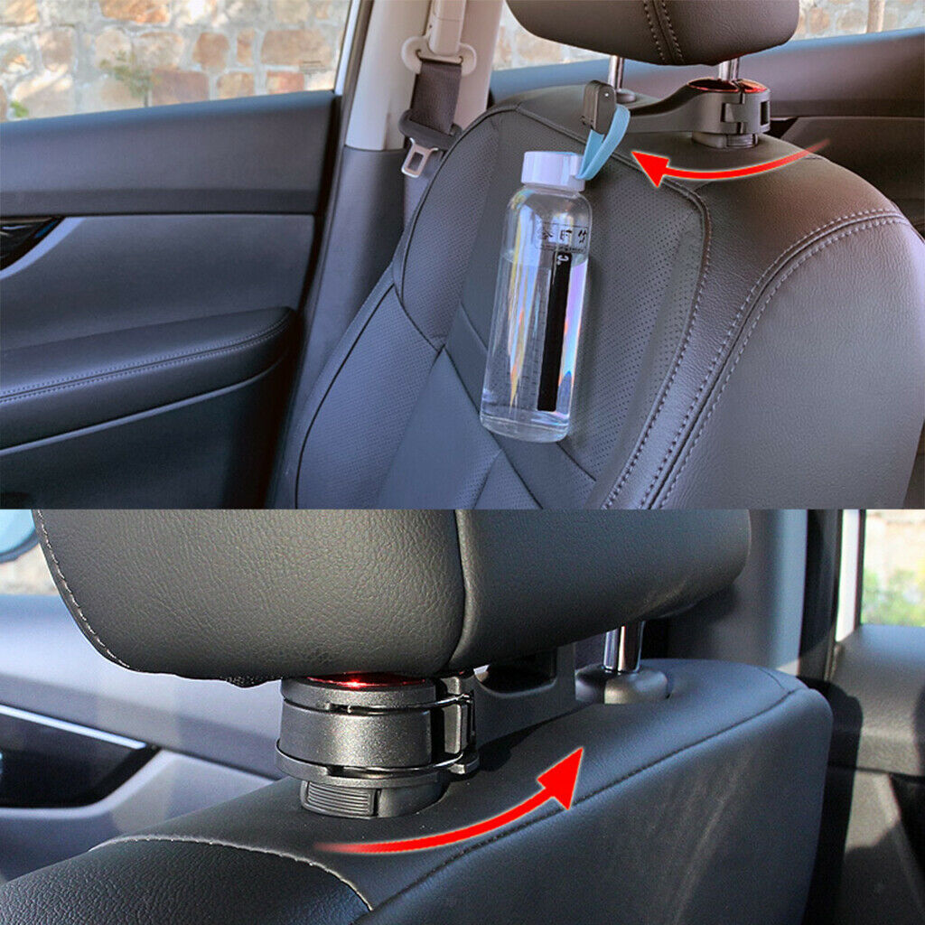 2in1 Auto Car Seat Back Hook with Phone Holder Clips Storage for Bag Cloth
