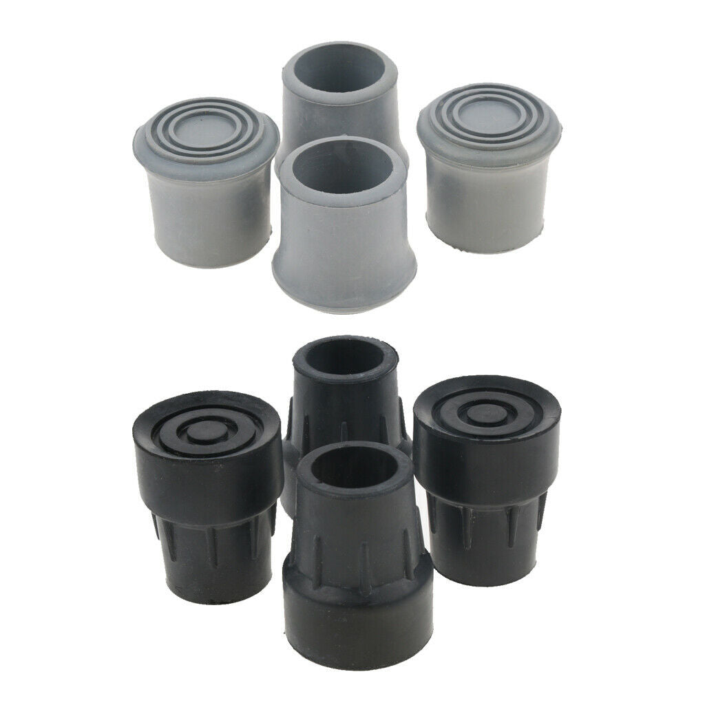 Replacement Cane Tips - 8 Pack - Rubber Crutch Tip Trekking Poles Tips Walker