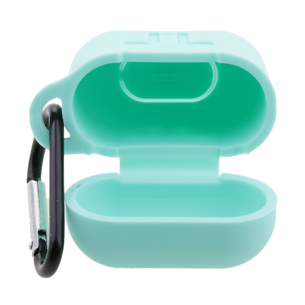 Silicone Protective Cover with Keychain for AirPods Wireless Earphone Teal