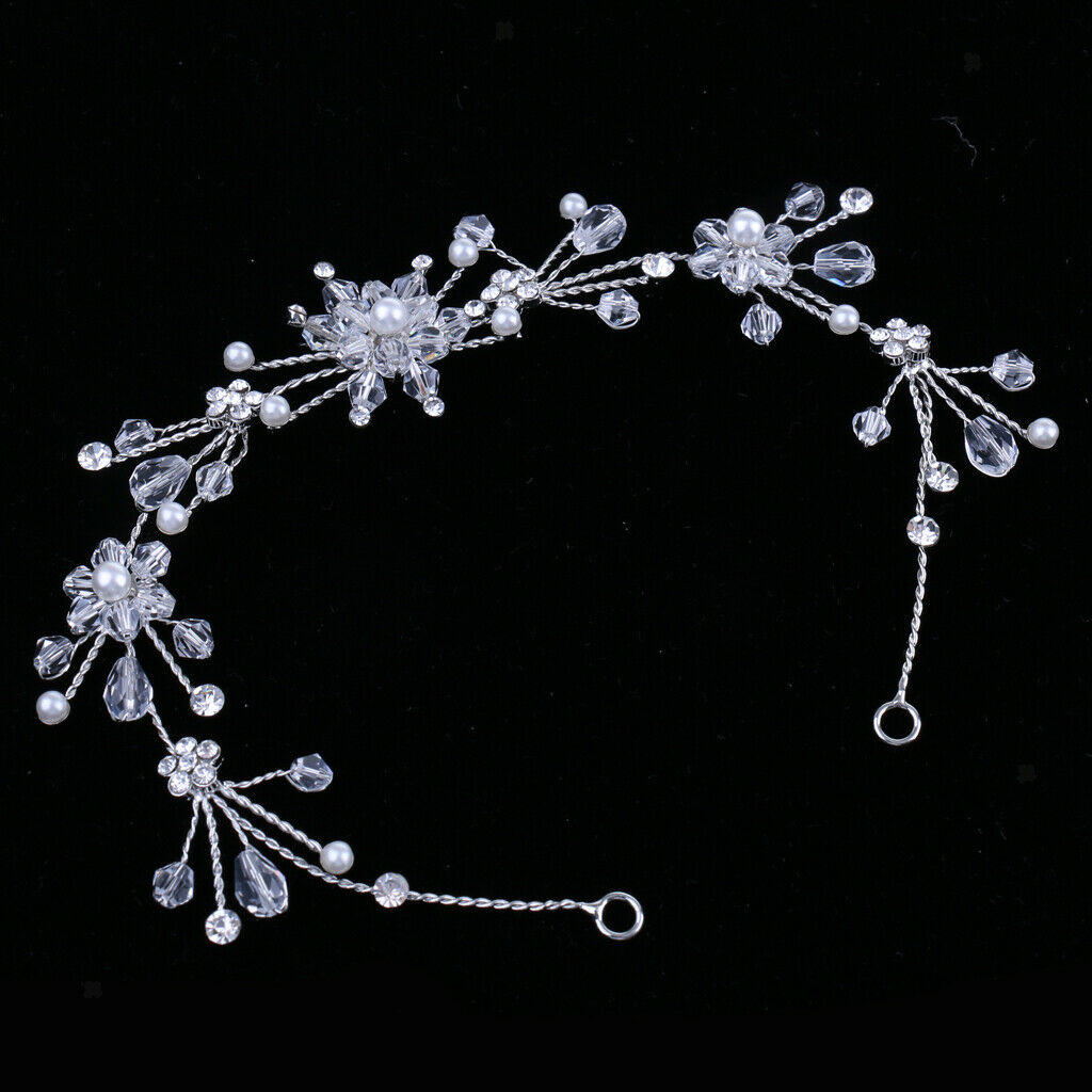 Georgeous Flower Diamante Headband Crown Tiara Wedding Party Jewelry Gift
