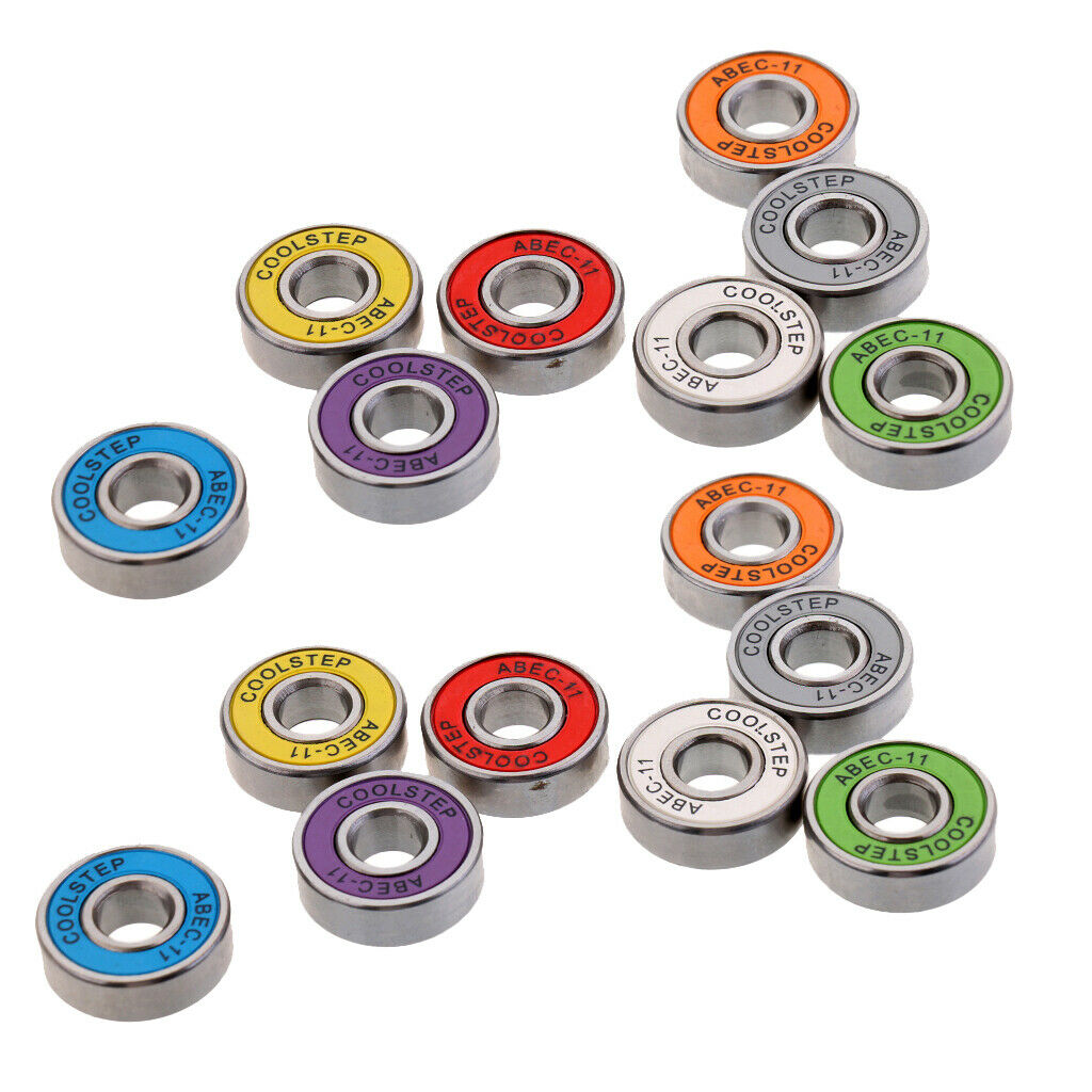 16Pcs ABEC 11 High Speed Wear Resistant Skateboard Scooter Inline Bearings