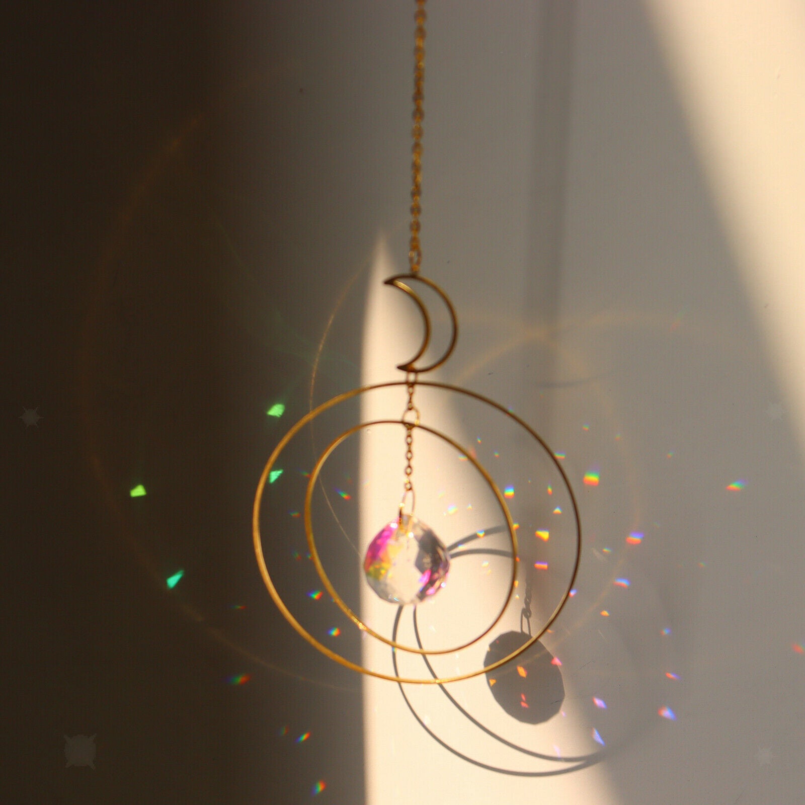 Crystal Suncatcher Gourd Prism Drops Rainbow Maker Home DIY Decor Ornaments