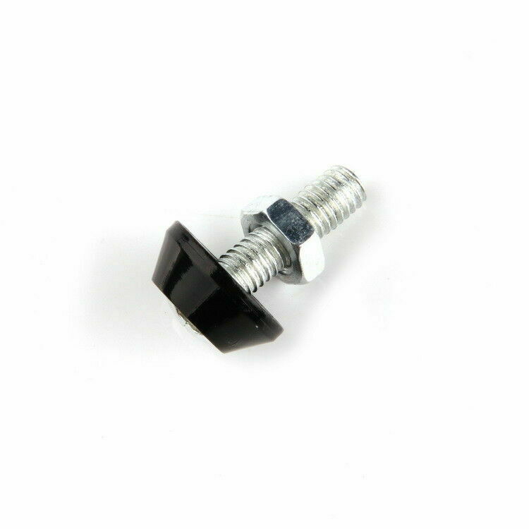 6mm x 25mm Metallic Polished License Plate Frame Screws Bolts Black Car 20PCS