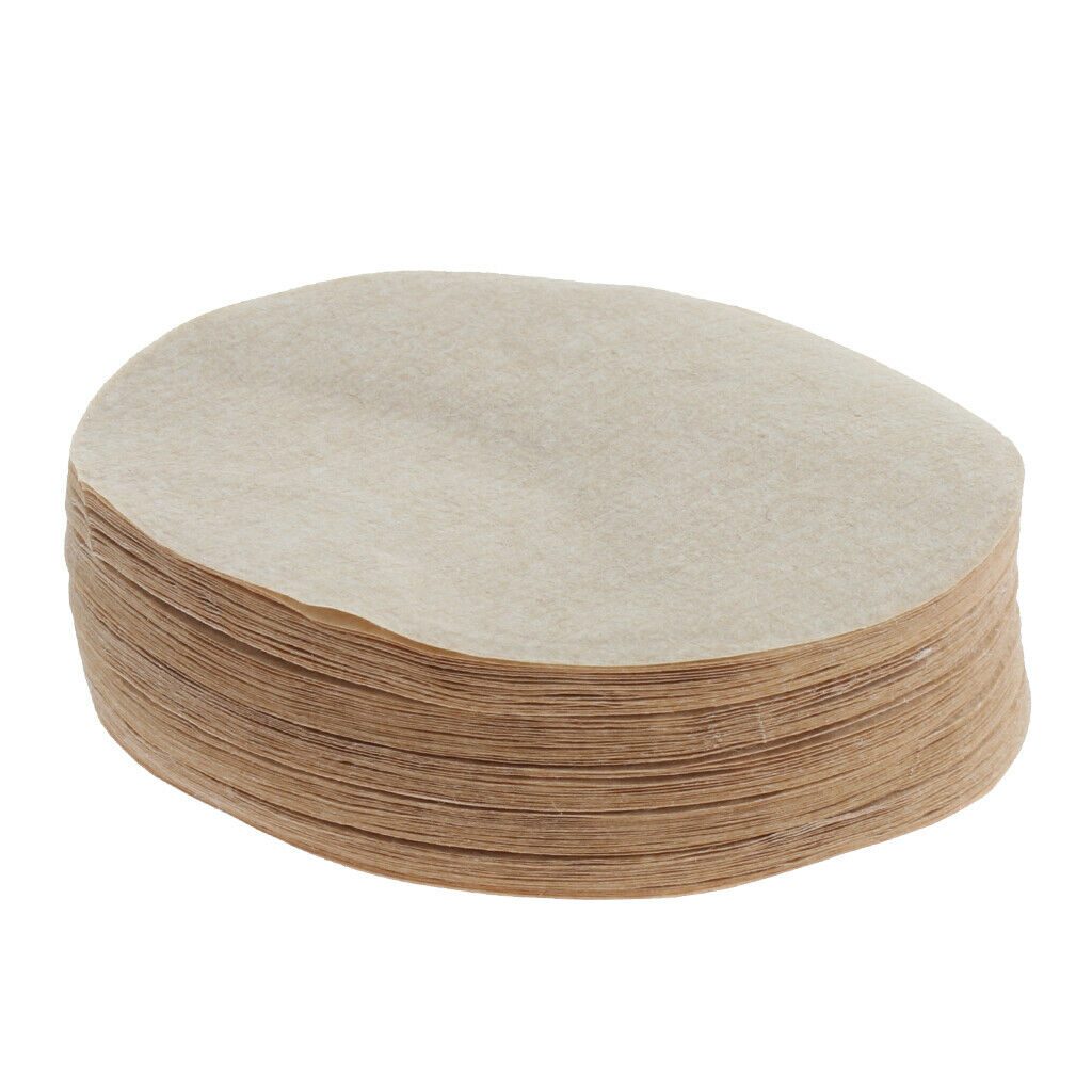 100Pieces Unbleached Coffee Filter Paper Moka Coffee Maker Kitchen Tool Beige -