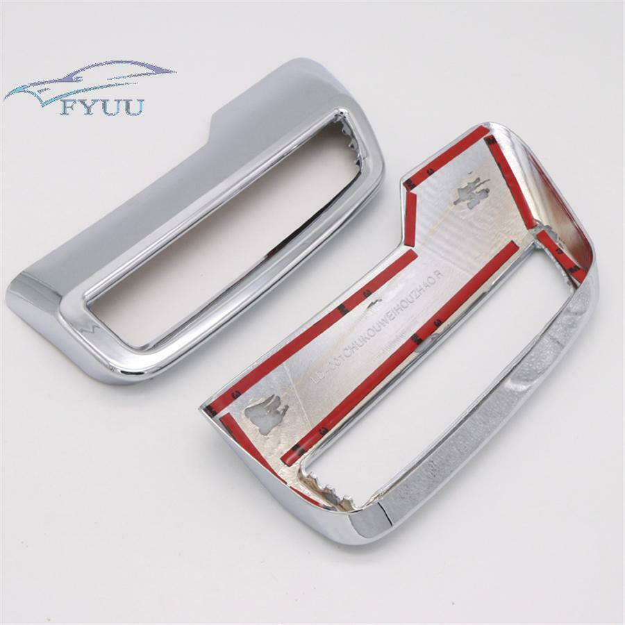 2PCS/Set Rear Tail Exhaust Cover Trim For Peugeot 3008 5008 2017-18 ABS Chrome