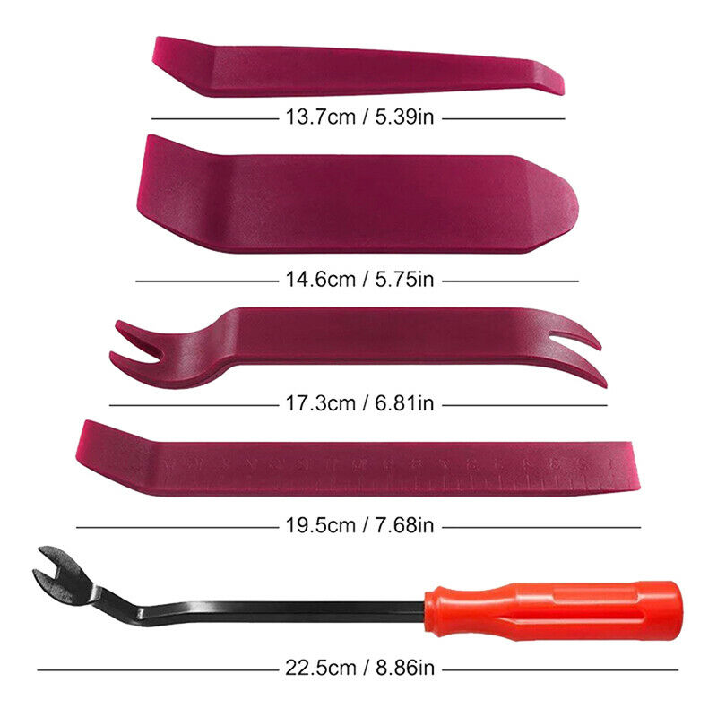5Pc/set Door Panel Car Trim Removal Tool Kit Clip Plastic Fastener RemoverB Tt
