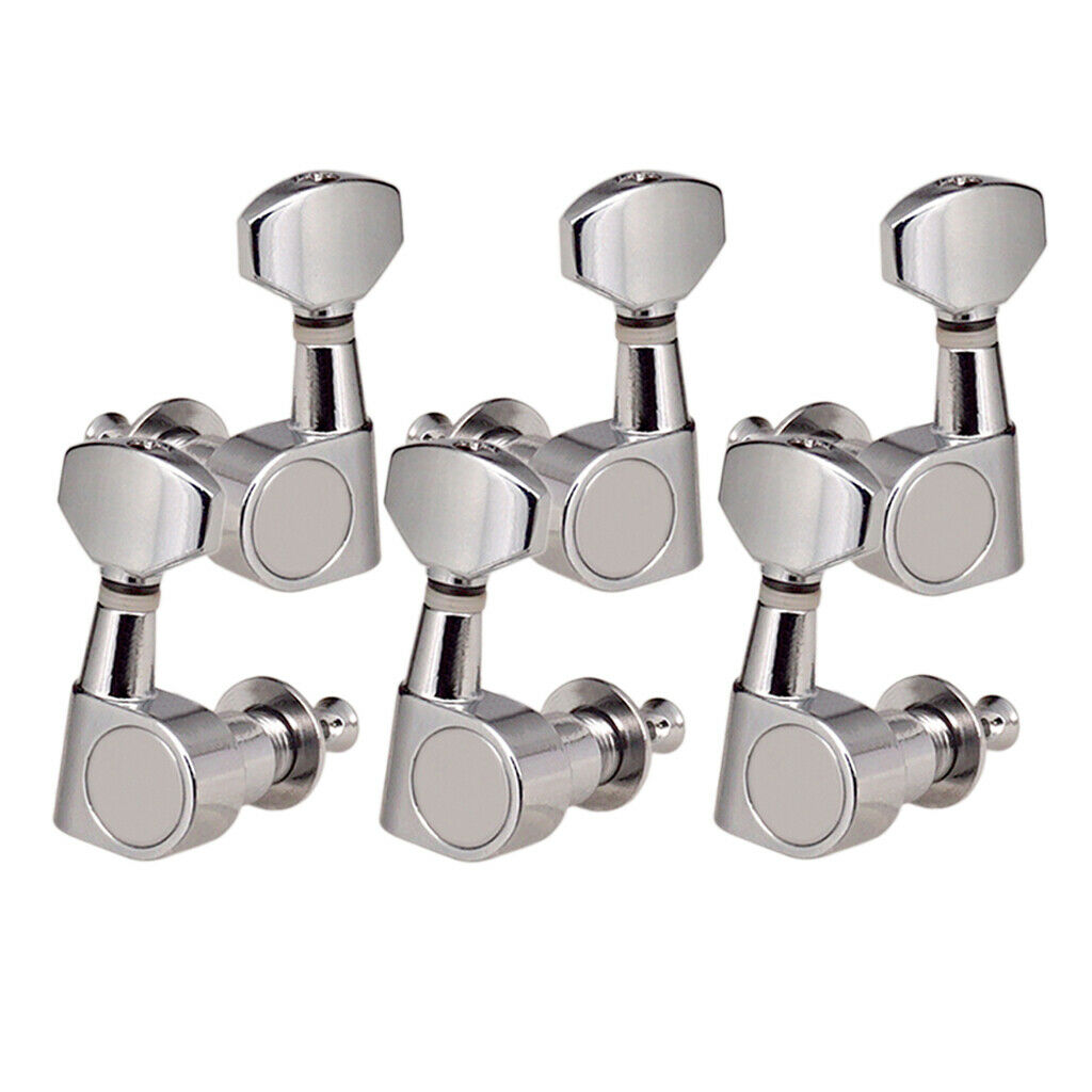 3R3L String Tuning Pegs Tuners Square Button For Folk Electric Guitar Parts