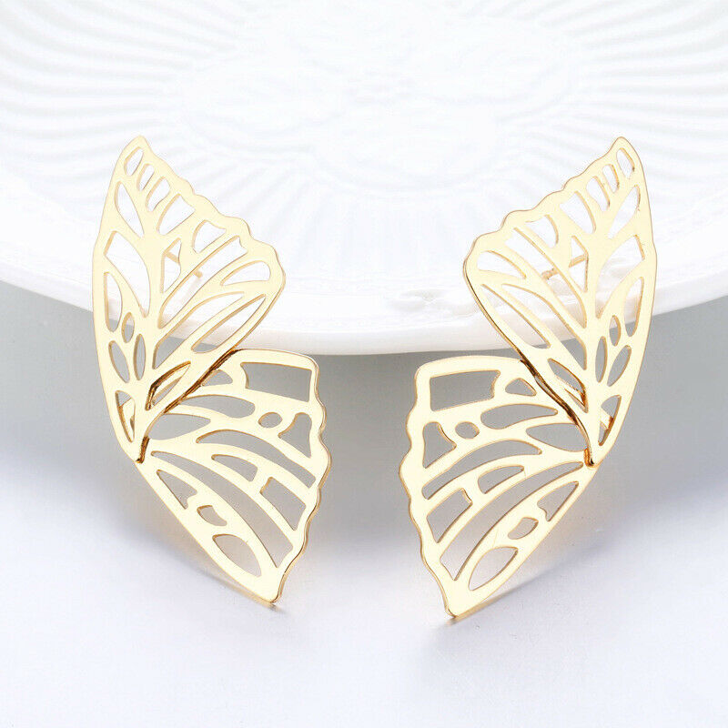 Women Hollow Butterfly Drop Dangle Earring Metal Geometric Earrings Jewel.l8