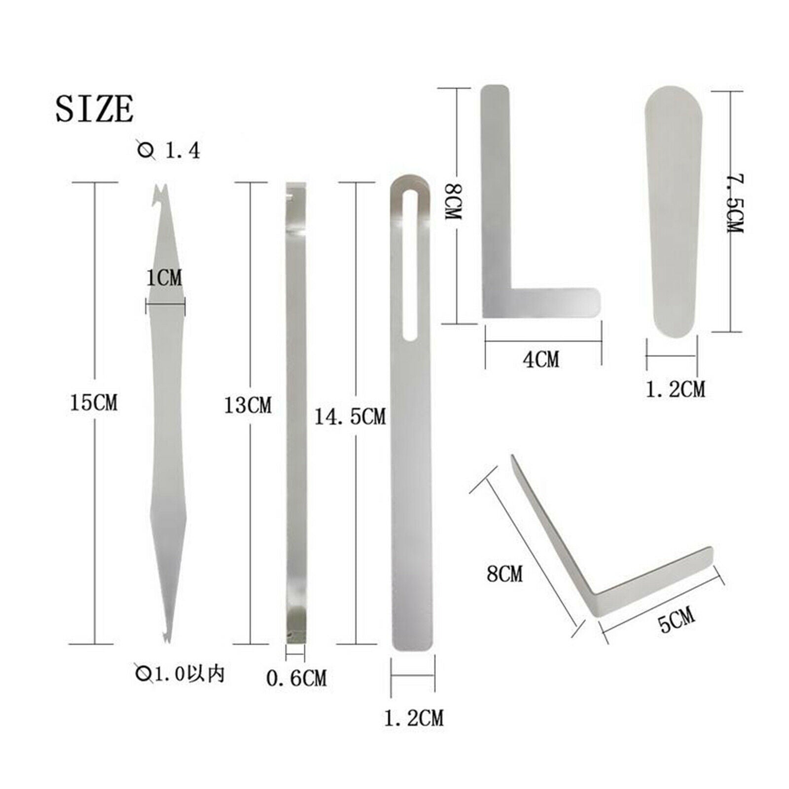 7pcs/set Saxophone Repair Tools Stainless Parts Kit for Sax Clarinet Flute