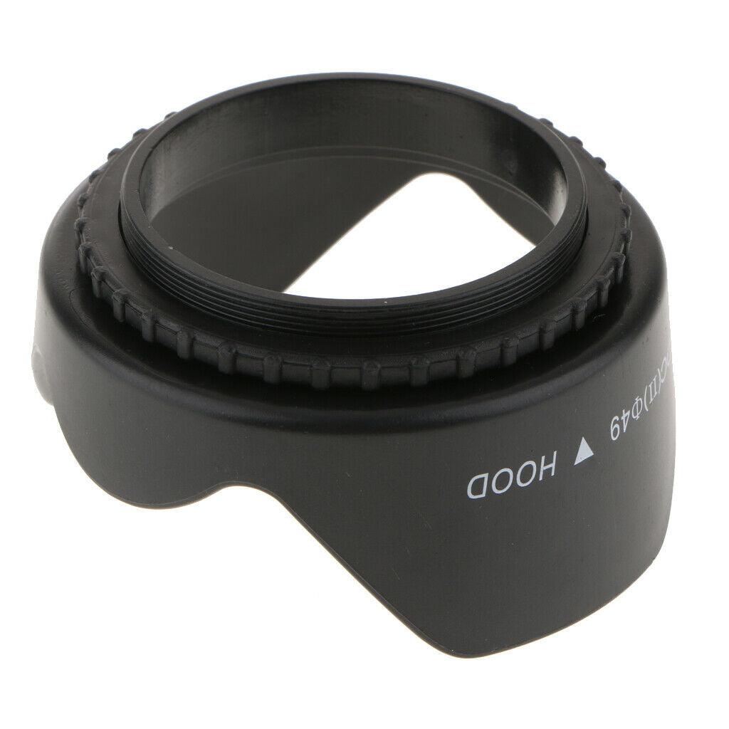 49mm Reversible Tulip Flower Crown Petal Shaped Lens Hood Provides Protection