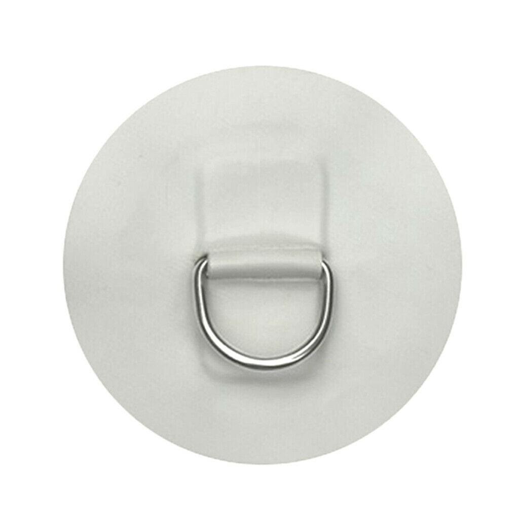 4pcs Stainless Steel D-Ring Pad Patch PVC Round For Inflatable Boat Raft Dinghy