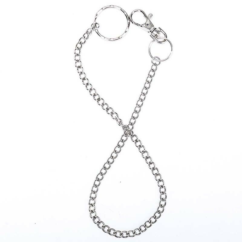 38cm Wallet Belt Ring Clip Chain Punk Trousers Hipster Jean Keychain KeyringBDA
