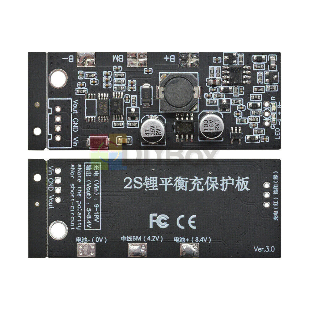 Intelligent Balance Charging Protection Board 2S Packs 18650 lithium Satellite