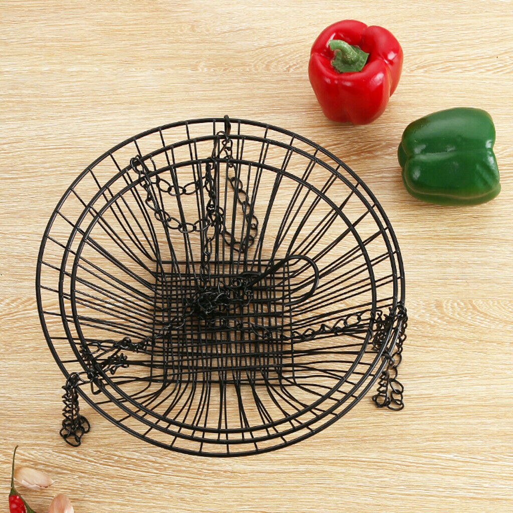 Home 3 Tier Hanging Basket Heavy Duty Storage Basket Bowl Holder