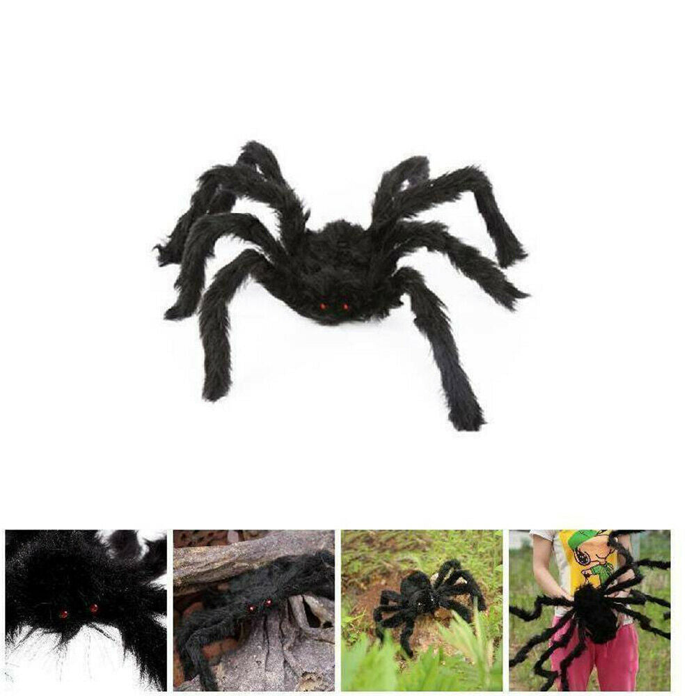 300mm Giant Black Spider Halloween Decoration Indoor Outdoor Haunted House Prop