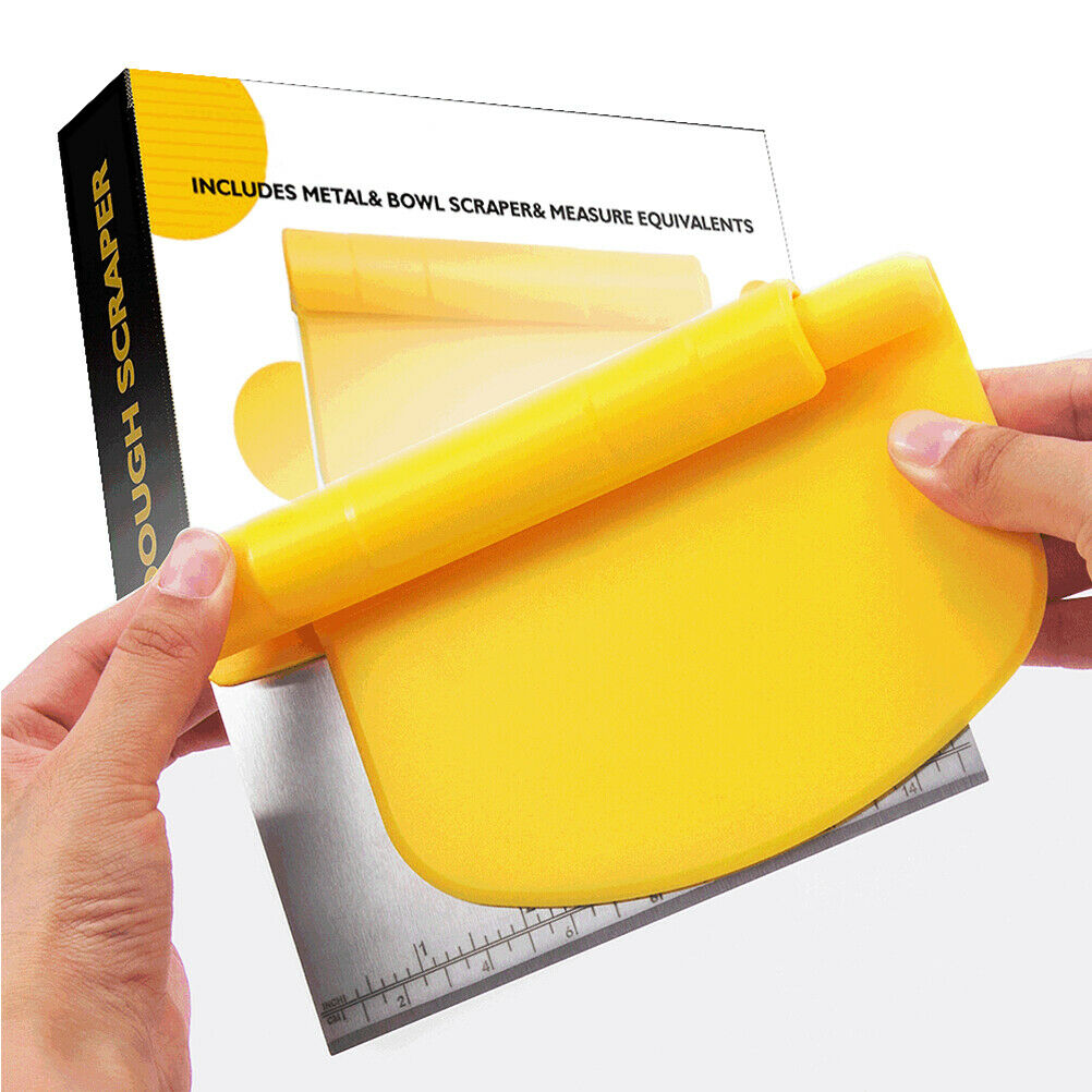 2 in 1 Bench Dough Scraper Set Bread Cake Baking Making Tools For Kitchen