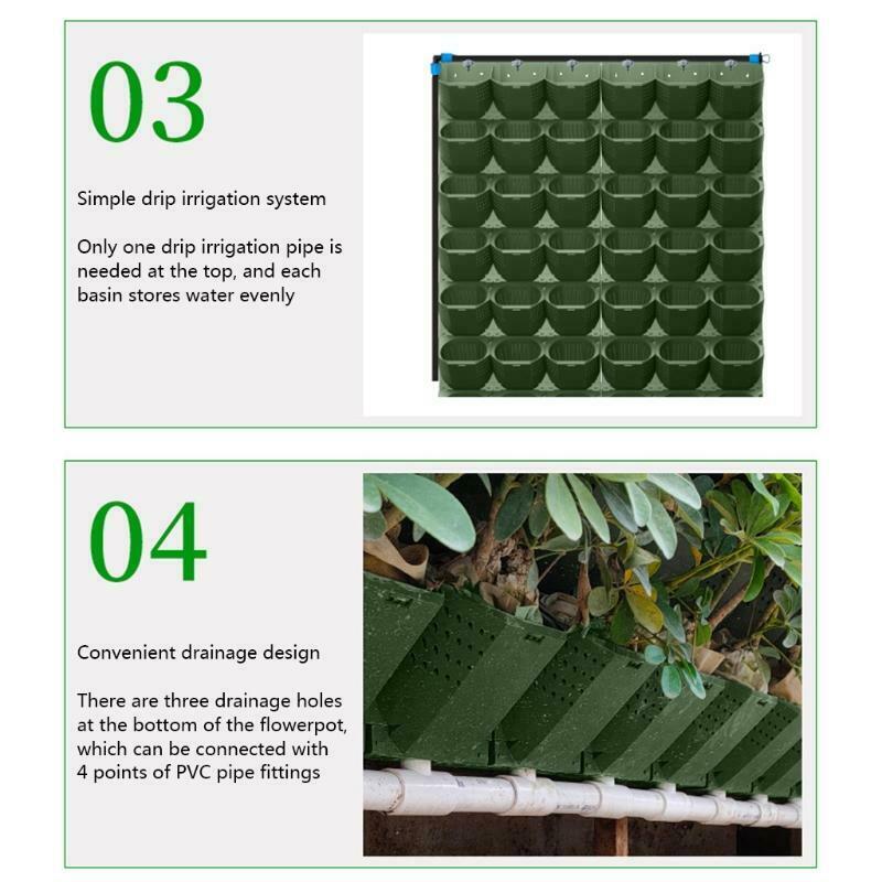 Outdoor Garden Pot Wall Mounted Potted Bonsai Plant Flower Pot Nursery Container