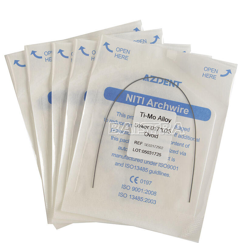 50 Packs Dental Orthodontic TMA Beta Ti-Mo Alloy Rectangular Wires 017*025 Lower