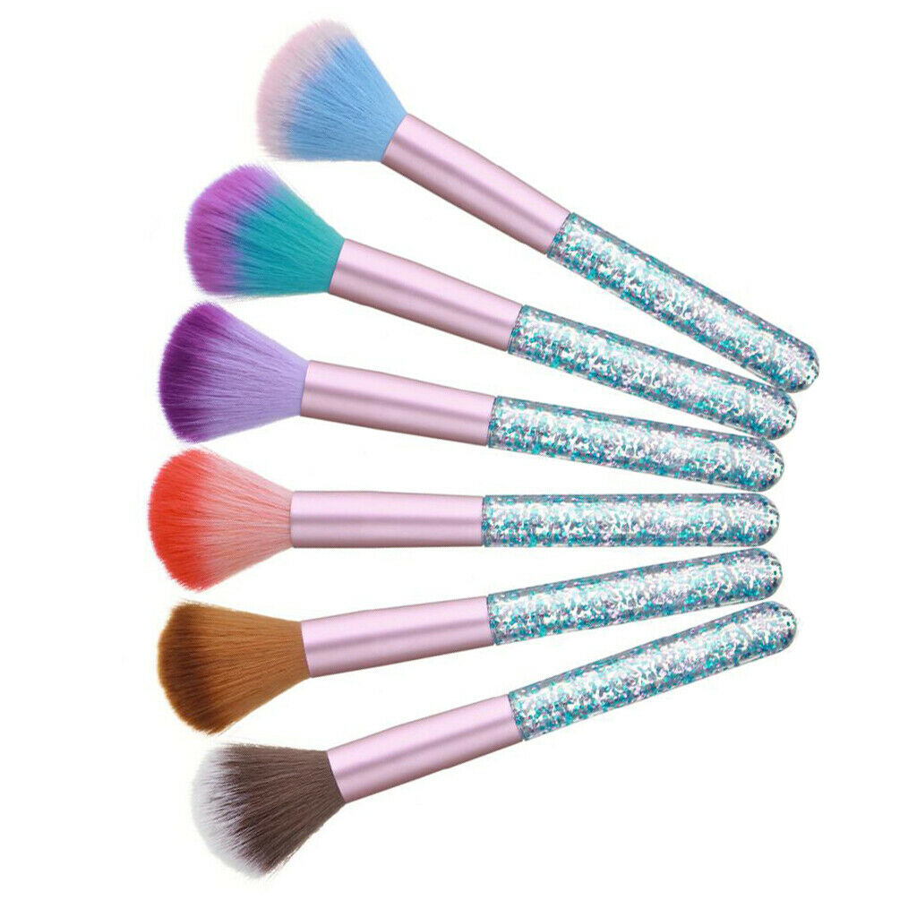 Acrylic Nail Art Dust Cleaner Brush Makeup Powder Remove Tool Sky Blue