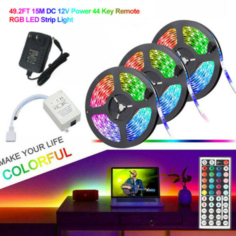 Strip Light 3528 RGB LED SMD Fairy Lights Remote Room TV Birthday Party