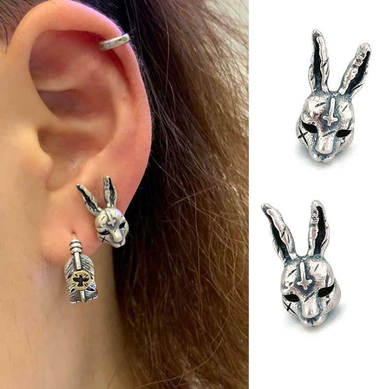 Women Retro Earrings Retro Cross Bunny Earrings for Party Costume Accessory