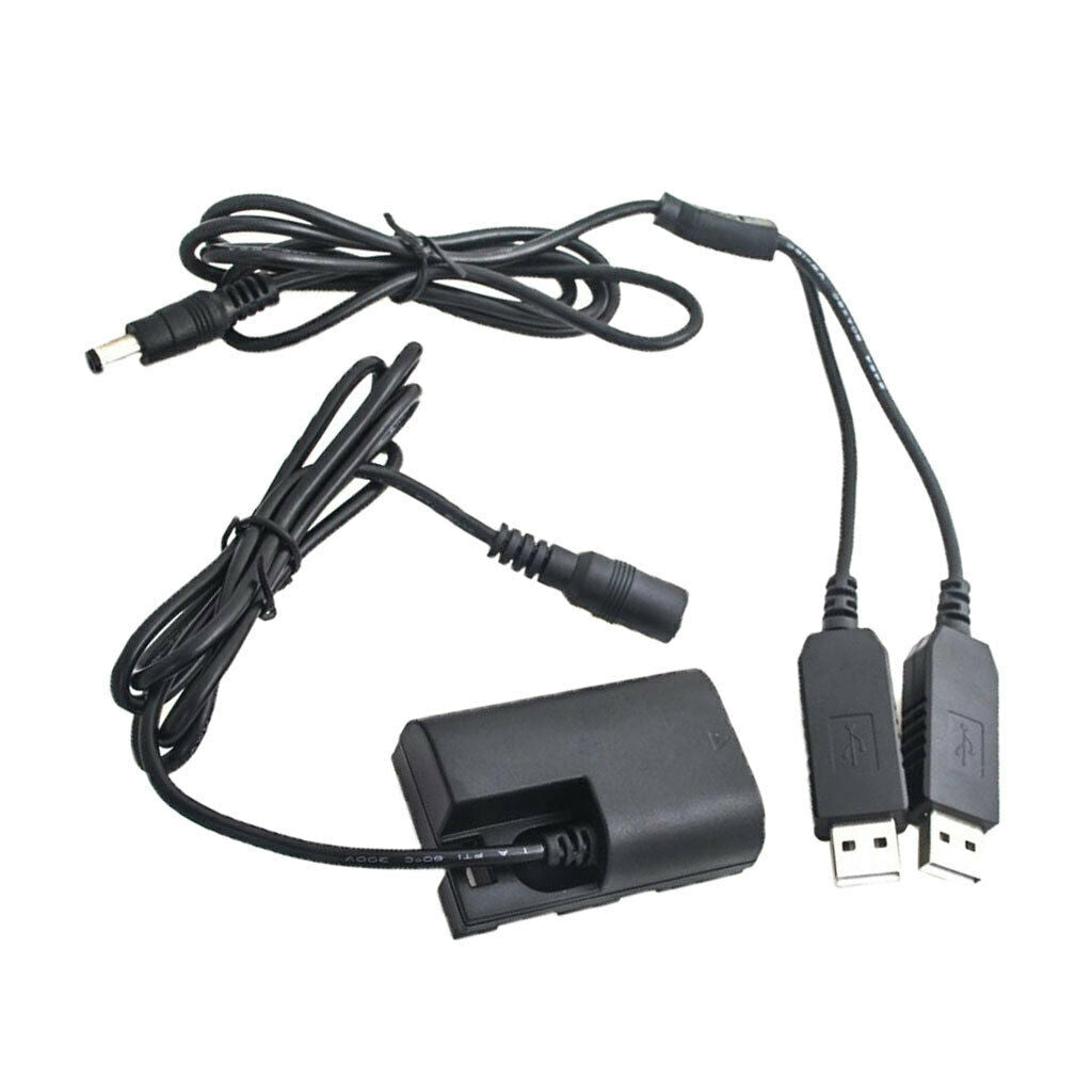 For Canon DR E6 DC coupler LP E6 dummy battery ACK E6 & USB power cord