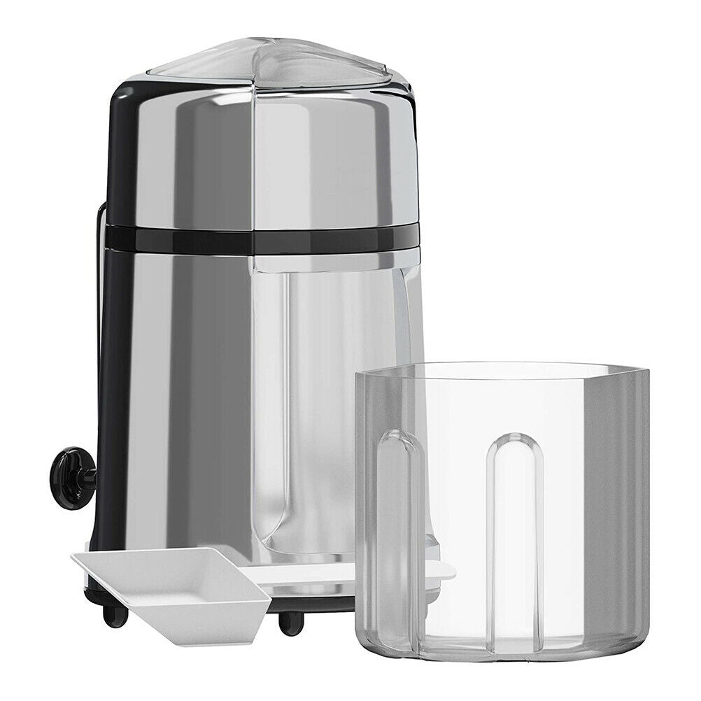 Portable Hand Crank Manual Ice Crusher Round Household Shaver Snow Cone Maker