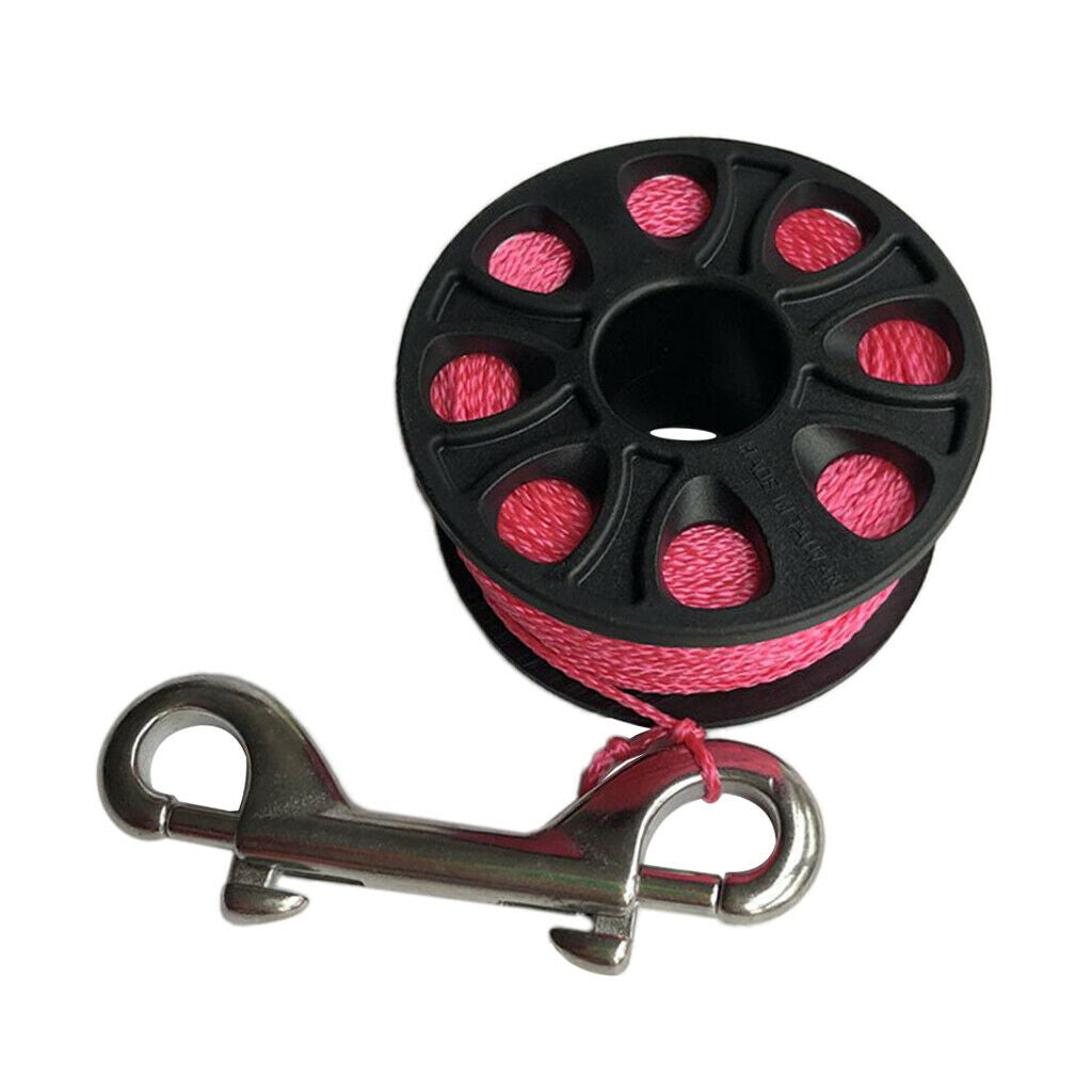 Dive Line Reel Finger Coil For Diving Snorkeling Fluorescent Pink