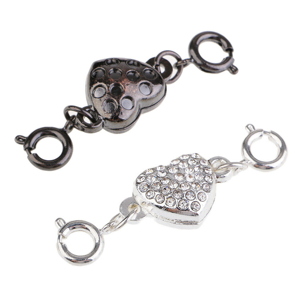 2x   Rhinestone   Crystal   Magnetic   Converter   Necklace   Jewelry   Making