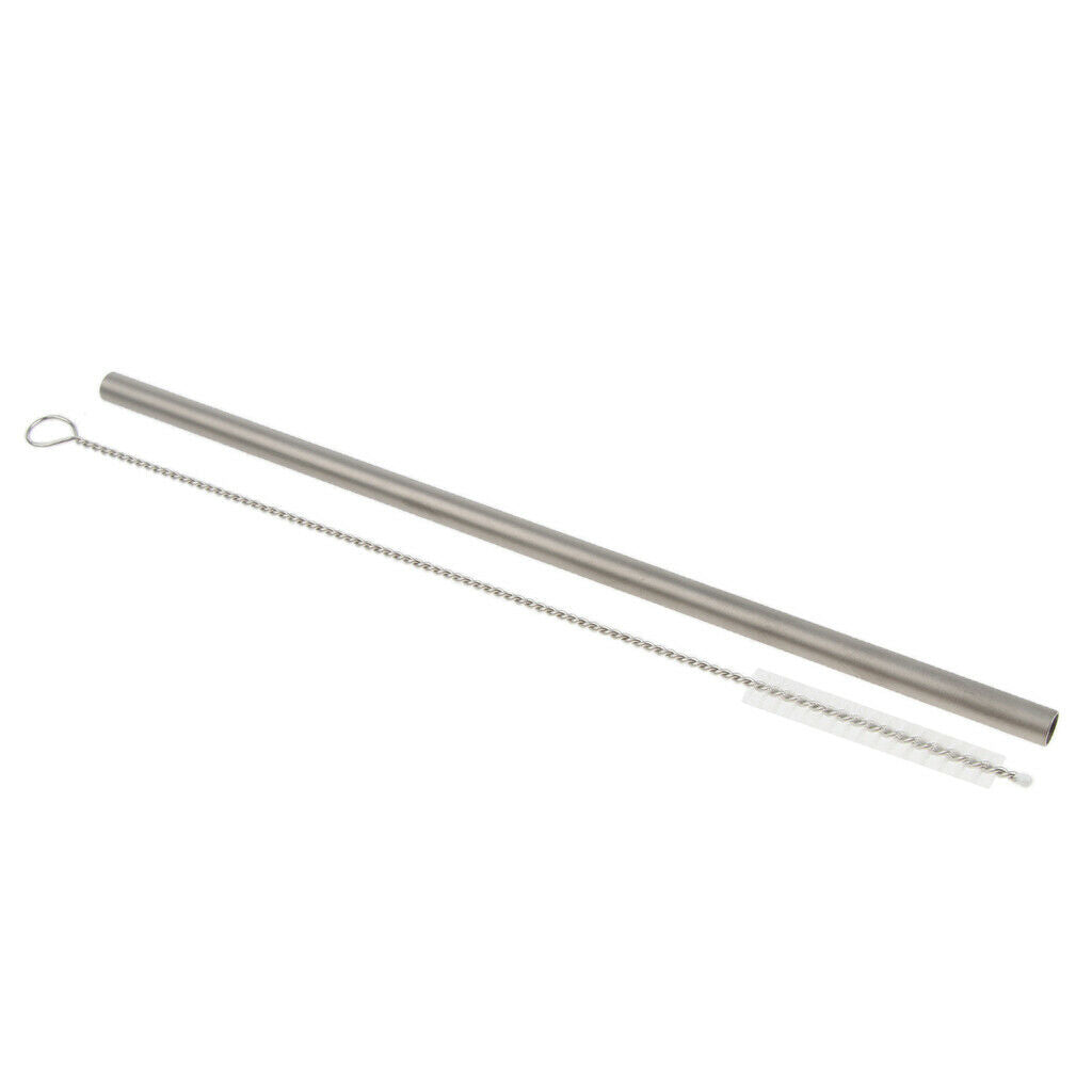 2 Pieces 192mm Colored and True Color Titanium Drinking Straws, Easy and